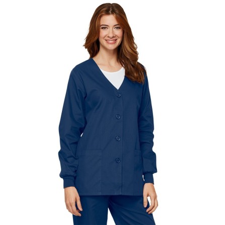 Lab Coat (color:  Navy Blue)